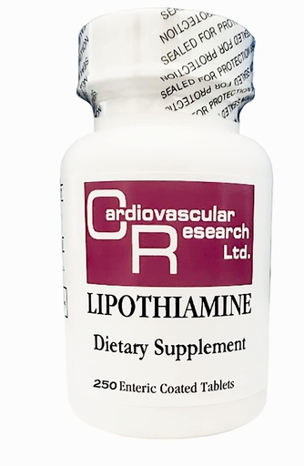 [BRSRMYIOPIBQYHT4] Cardiovascular Research Lipothiamine B Supplement 250 Tablets - Vitamin B1 Now with Alpha Lipoic Acid - 1 X 250 Count
