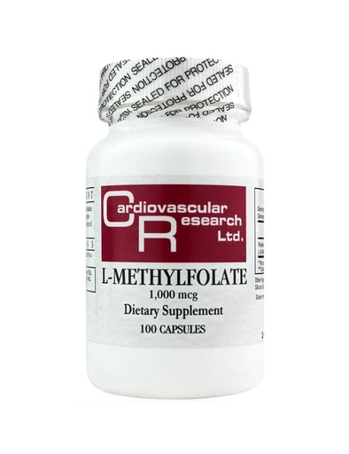 [BRSWGHAOC4MQO2Y6] Cardiovascular Research L-methylfolate 1000 Mcg, White, 100 Count