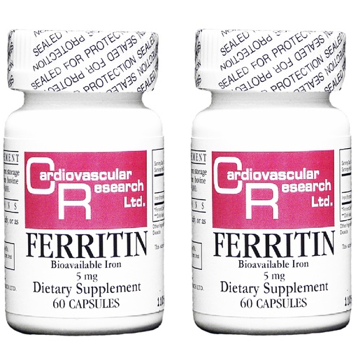 [BRSREHA3C4JQYF3V] Cardiovascular Research Ferritin 5 mg New Tamper Resistant Store and Ship Packaging 120 Count
