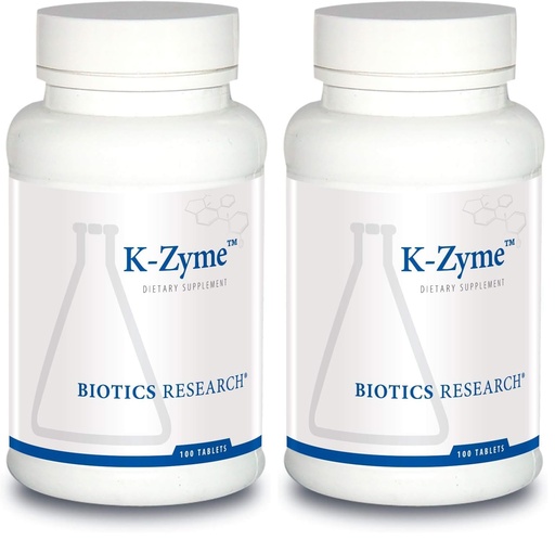 [BRSREAL3OUHR6D3P] Biotics Research K Zyme™ Potassium, 99 milligrams, Supports Cardiovascular Function, Electrolyte Balance, Nerve Transmission, Muscle Activity, Superoxide Dismutase, Catalase.100 Tablets (Pack of 2)