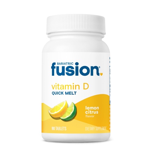 [BRSROBIHOQFQIADK] Bariatric Fusion Dissolvable Vitamin D3 5000 IU Quick Melt | Lemon Citrus Flavored Chewable Vitamin D Supplement | Healthy Bone Support* | Gluten, Dairy, and Soy Free | 90 Fast Melting Tablets