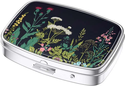 [BRSRMYAFCMARMC3G] Nipichsha Pill Box, Small Pill Case for Purse & Pocket, Cute Travel Medicine Organizer, Portable Medicine Container Holder to Hold Vitamins, Medication, Fish Oil & Supplements, Dandelion