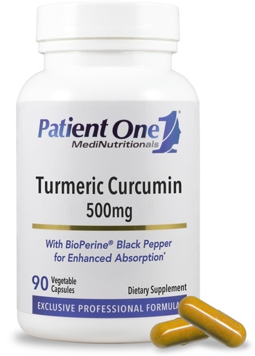 [BRSWGEDYA4BBMCA7] Patient One Turmeric Curcumin 500 mg | Supplement to Support Healthy Inflammatory Response and More* | with Black Pepper Extract | 90 Capsules