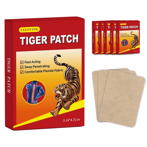 [BRSRABQTOIBROE3A] (120 Pcs) Tiger Patches for Back, Neck, Knee, Muscle & Joint – Herbal Plasters with Natural Soothing, 10-Hour Long-Lasting Support for Full-Body Relief