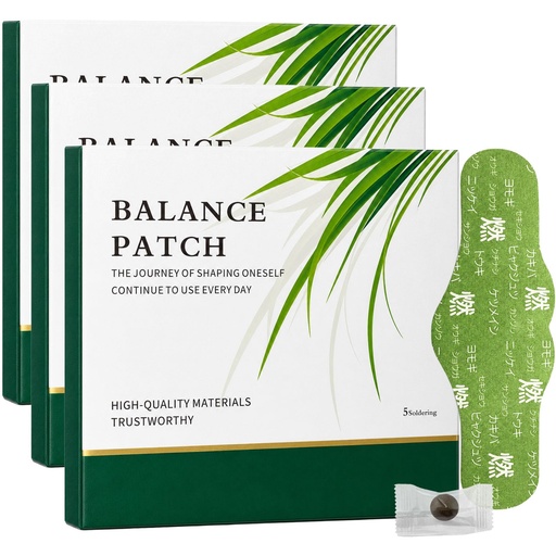[BRSRGBQ5CIFBU3AY] Japanese Herbal Balance Patch, Plant-Based Ingredients, Comfortable Adhesive Design, Easy Topical Use, 3 Boxes, 15 Patches (3)