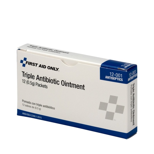 [BRSWIZIRDF6BQHDG] First Aid Only 12-001 Triple Antibiotic Ointment Packet (Box of 12)