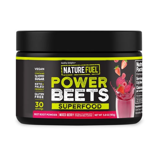 [BRSWGGT6C4HBOETH] Healthy Delights Nature Fuel Power Beets - Super Concentrated Non-GMO Beet Juice Powder - Delicious Acai Berry Pomegranate Flavor - 30 Servings - Pantry Friendly