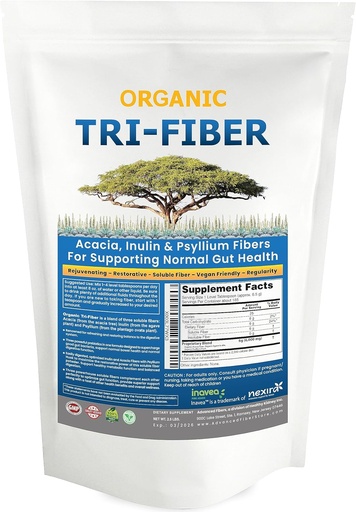 [BRSROGQQOFYB6AIU] Tri-Fiber Soluble Fiber Powder, Unflavored High Fiber 3-in-1 Soluble Fiber Supplement for Digestive Support. Dietary Fiber 1 lbs (16oz)