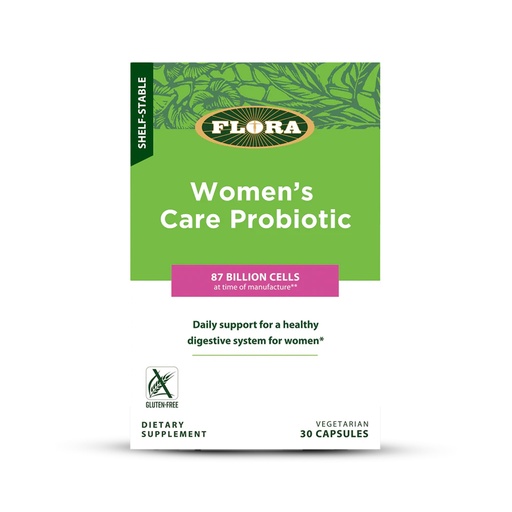 [BRSWKEYGAUGWCDDA] Flora - Women's Care Probiotic - 87 Billion Cells - Supports Vaginal & Digestive Health - Contains Lactobacillus Acidophilus & More - Gluten-Free & Non-GMO - 30 Vegetarian Capsules