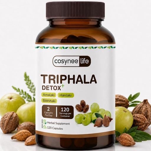 [BRSREGAQBN7WAHLB] Triphala 300mg, 1:1:1 Ratio, 120 Capsules