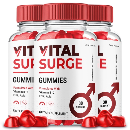 [BRSRAH37CEARU3TZ] Vital Surge Gummies for Men, Vital Surge Male Gummies Maximum Strength (3 Pack)