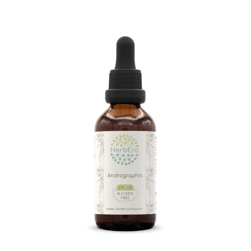 [BRSWGYAKO4CRMA3F] HerbEra Andrographis Alcohol-Free Herbal Extract Tincture,Concentrated Made with Fah talai jone, Chuan Xin Lian, Andrographis paniculata 2 fl oz