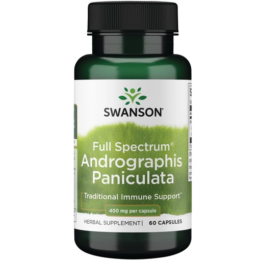 [BRSWKHQ6BYHG2DDV] Swanson Full Spectrum Andrographis Paniculata 400 Milligrams 60 Capsules