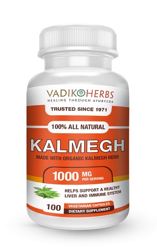 [BRSWGHT7BN5G2AA7] Vadik Herbs Certified Organic Kalmegh (Andrographis paniculata) Powder | Support Immune and Liver Health | 100 Vegicaps