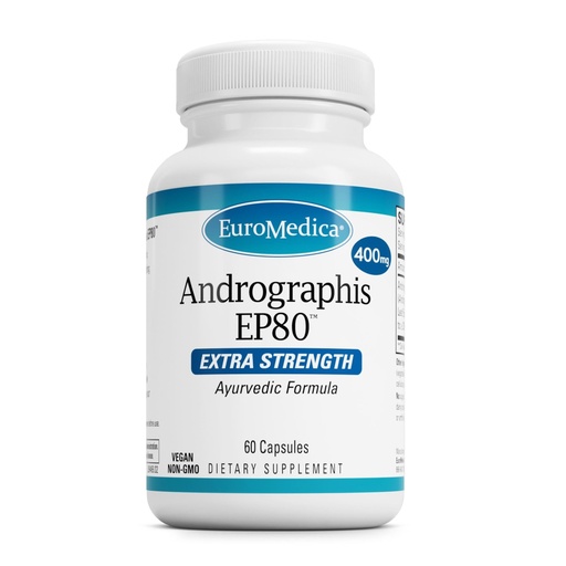 [BRSWYZA7BYIGMHYU] EuroMedica Andrographis EP80 - Supplement for Brain Health & Immune Support - Joint Health Support Supplement to Aid Mobility - Vegan Adaptogen Supplement for Energy & Liver Support - 60 Capsules