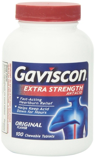 [BRSWIY3QB4IBMC32] Gaviscon Antacid Extra Strength Chewable Tb Original 100 ct