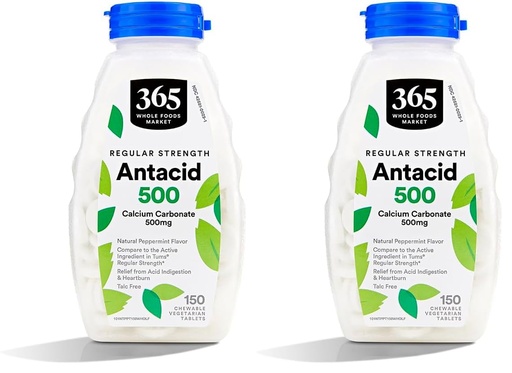 [BRSRAGT7PJYWYC3F] 365 by Whole Foods Market, Antacid Regular Strength, 150 Count (Pack of 2)