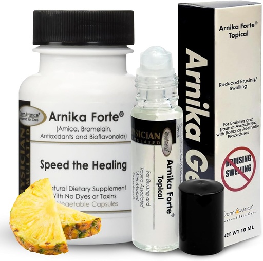 [BRSRAGQ6BEFBA33P] Recovery Bundle - Arnica Capsules & Gel for Bruising and Swelling - Post-Surgery, Cosmetic Procedure & Injury Recovery Essentials
