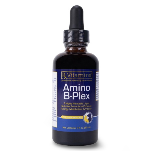 [BRSRGBLYOYIAEDTO] Amino B-Plex Liquid Pet Supplement with Vitamin B Complex & Iron, Metabolism Support for Dogs & Cats, Appetite Booster & Weight Gainer, 2 fl oz (60 mL)