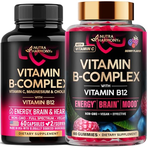[BRSRE23QC4GQICD5] NUTRAHARMONY Vitamin B Complex Capsules & Gummies