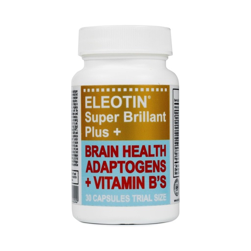 [BRSRGAIKDMHRQDQZ] Eleotin Brain Health Supplement - Super Brillant Plus Trial Size | B-Complex Vitamins with Traditional Herbal Extracts | 30 Capsules, 1-Month Supply | Health Canada Approved NPN