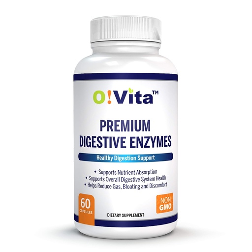 [BRSWYGIZC4NBE2T5] Premium Digestive Enzymes with Plant-Based enzymes, Supports Better Digestion, Better Nutrient Absorption (60 Non-GMO Vegetable Capsules)