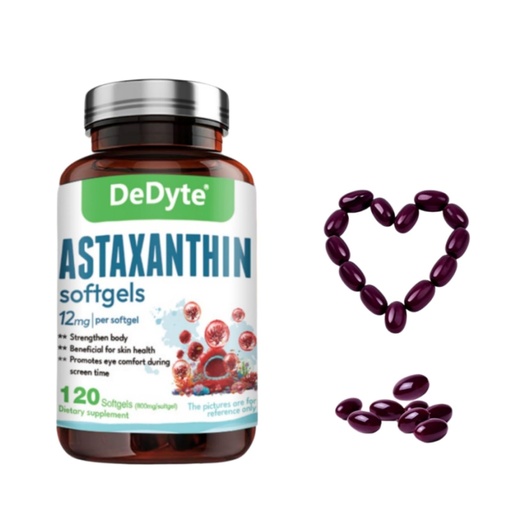 [BRSRYZQFCIPRA3TZ] DeDyte Astaxanthin Supplements 12mg - Supports Healthy Skin Radiance | Supports Healthy Skin Radiance,Astaxanthin Antioxidant Supplement from Haematococcus Pluvialis 120 Softgels LIFEWORTH