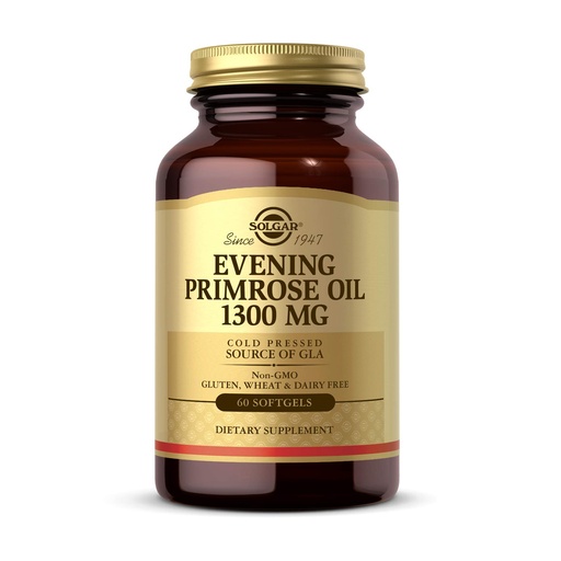[BRSWIYTYO4GRKGDO] Solgar Evening Primrose Oil 1300 mg, 60 Softgels - Promotes Healthy Skin - Nutritional Support for Women - Non-GMO, Gluten Free, Dairy Free - 60 Servings