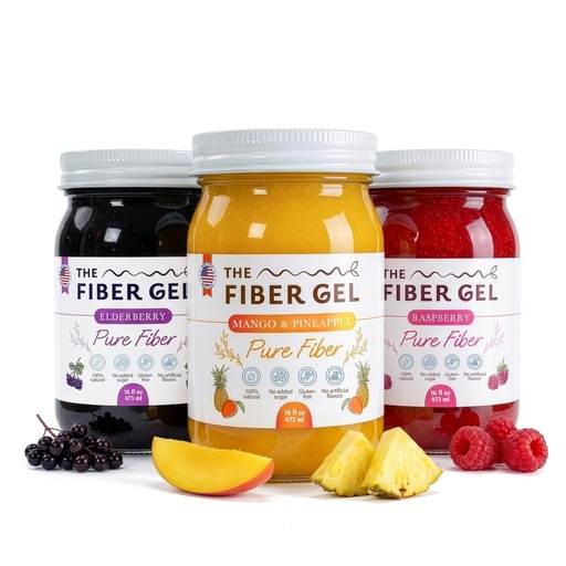 [BRSRGCADAB5QMHTH] The Fiber Gel – Signature Trio – High Dietary Fiber Prebiotic Gel Formula — 100% Natural & Clean Label — Plant-Based Psyllium Husk & Inulin Complex — No Added Sugar, 48oz