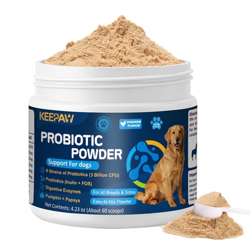 [BRSRYY34OAIRMCDA] Probiotics and Digestive Enzymes Pumpkin Powder for Dogs 90 Scoops | Pumpkin Fiber for Sensitive Stomachs, Prebiotics for Dogs with FOS Inulin Supports Gut Flora, Skin Coat Tasty, Chicken Flavor