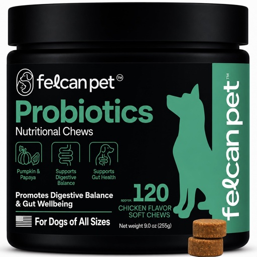 [BRSRGAI5ABYRYC36] Probiotics For Dogs Soft Chews With Pumpkin, Papaya & Prebiotic Inulin – Dog Probiotic With 6-Strain Blend – Supports Dog Digestive Balance – Gut Health For Dogs – Chicken Flavor, 120 Chews