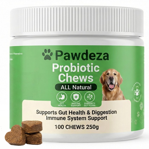 [BRSRGYILOF6BGCD7] Dog Probiotics Chews – 6 Billion CFU with Prebiotics, Pumpkin, Inulin, Chicory Root & Digestive Enzymes – Supports Gut Health, Digestion, Immunity & Regularity – Natural oft Chews for Dogs