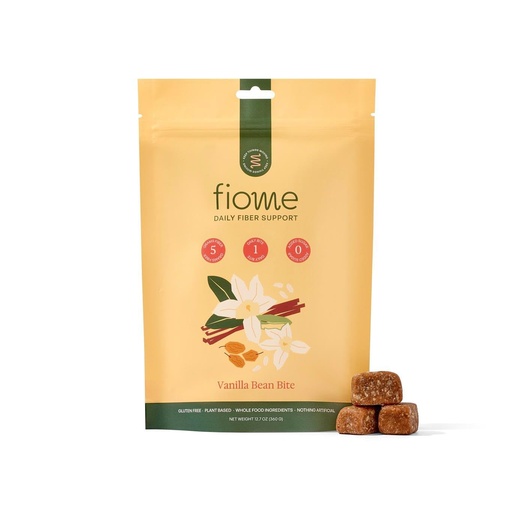 [BRSREZT6BEMQO3IZ] Fiome Fiber Bites - 5g Daily Fiber Supplement - Supports Regularity, Digestion and Gut Health - All Natural Ingredients, 30 Servings, Vanilla Bean Flavor