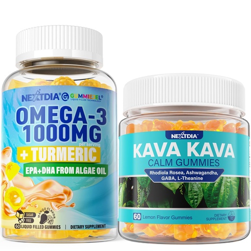 [BRSRAHAEA54AM2Q6] Nextdia Omega3 + Turmeric, Kava Calm Gummies
