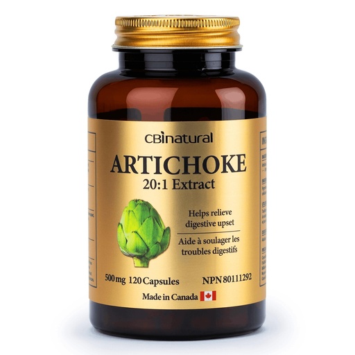 [BRSREBI7BEHAMYI4] Artichoke 20:1 Extract 500mg, Supports Liver & Digestive Health, 120 Vegan Capsules (4-Month Supply), Non-GMO, Gluten Free