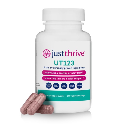 [BRSWYAD7BAHWA23G] Just Thrive UT123 - Supports Urinary Tract Health for Women - Made with Cranberry, 60 Capsules