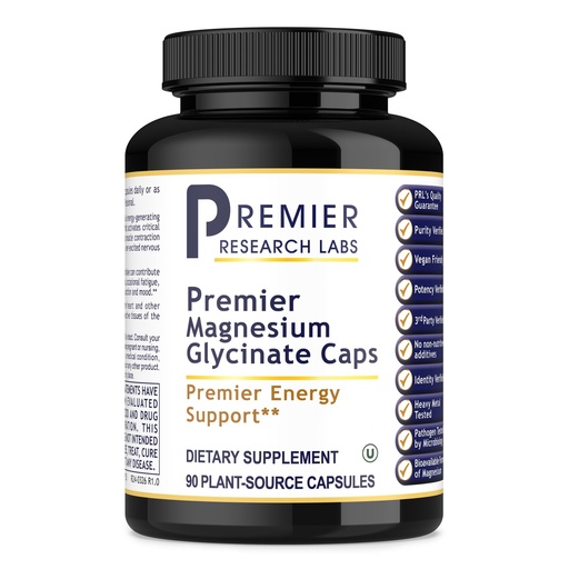 [BRSRAZQ5PMCW2ETD] Premier Research Labs Magnesium Glycinate Supplement - Pure Magnesium, High Absorption, Supports Sleep Quality, Chelated, Vegan, Third Party Tested, Premier Energy Support - 90 Capsules