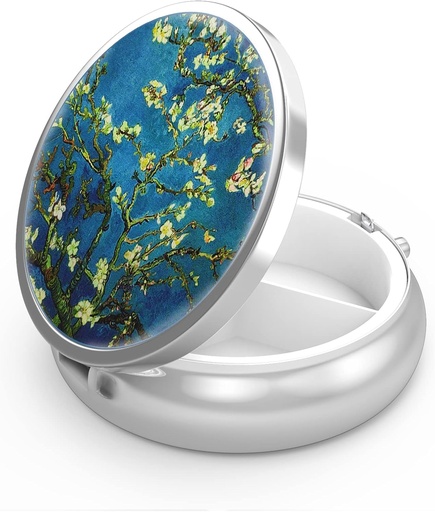 [BRSW2ZA3CQGWKHI6] Pill Box 3 Commission Small Pill Case, Portable for Pocket or Purse Pill Organizer Pill Container Holder to Hold Vitamins, Medication, Halolaj és kiegészítők (Starry Night)