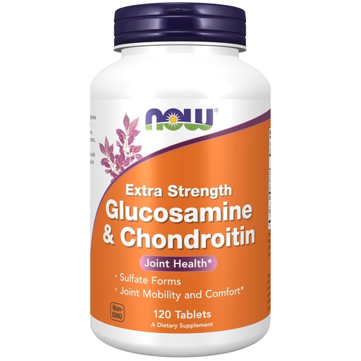 [BRSWIY32BQMB6CDY] NOW Foods Supplements, Glucosamine & Chondroitin Extra Strength, Sulfate Forms, 120 Tablets