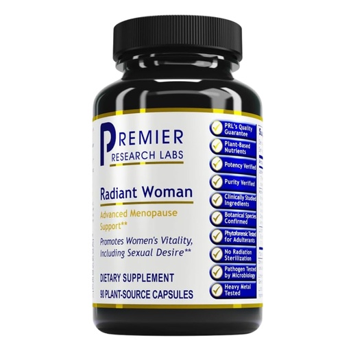[BRSW2YAKOV6WKHLU] Premier Research Labs Radiant Woman - Menopause Supplements for Women, Menopause Support for Women, Hot Flash Support, Herbal Hormone Support - 90 Vegetarian Capsules