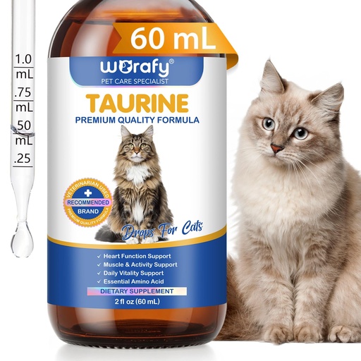 [BRSRYYY3AB7AADTF] Taurine Drops for Cats–Cat Taurine Supplement,Supports for Heart, Vision & Immune Support–Cat Taurine Formula for Daily Wellness-Homemade & Raw Diet Support