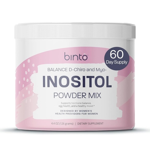 [BRSW2FQHAQFBA2Q2] Binto Inositol Powder Mix | 60-Day Supply | 40:1 Ratio of Myo and D-Chiro Inositol | Hormone Balance and Ovulation Support | Preservative Free