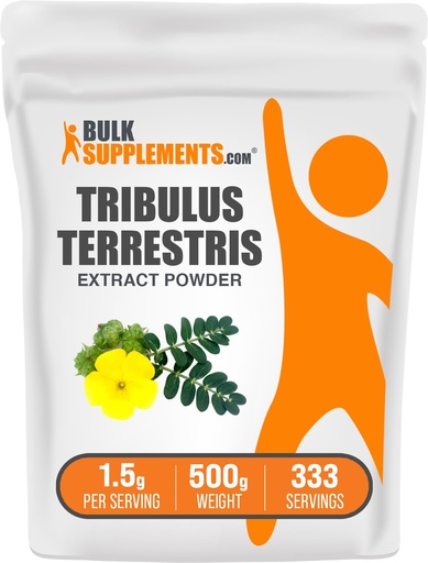 [BRSWIFIAOFYREADO] BulkSupplements.com Tribulus Terrestris Extract Powder - Tribulus Terrestris Supplements, Herbal Supplement - Gluten Free, 1.5g per Serving, 500g (1.1 lbs) (Pack of 1)