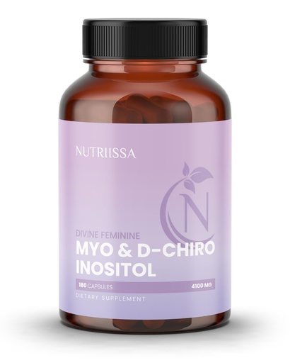 [BRSRAAT6DMMWGFDX] Nutriissa Divine Feminine – Myo-Inositol & D-Chiro Inositol Supplement for Women – 40:1 Ratio, 4000 mg + 100 mg – Hormonal Balance & Menstrual Cycle Support – Vegan Capsules – 180 Count