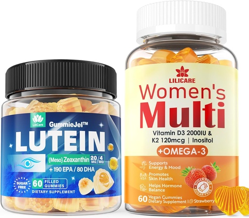 [BRSRA2QZCV4GOGTZ] Eye Vitamins Filled Gummies + Womens Multivitamin Gummies