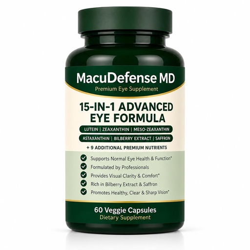 [BRSRYZ37BB6WYGTK] Macudefense MD 15-in-1 Advanced Eye Formula, Eye Health Supplement with Lutein, Zeaxanthin & Astaxanthin, Vision Support Formula, 60 Capsules