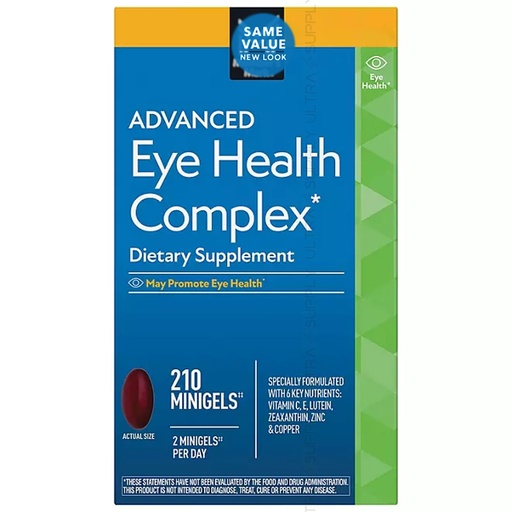 [BRSREFD5OR6AKDQV] Members Mark Advanced Eye Health Complex Minigels (210 Servings.) Nutritional Vision Support with Key Antioxidants and Zinc