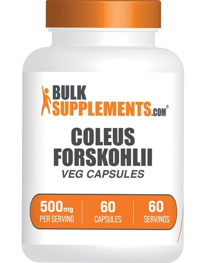 [BRSRAEA3C4MRYYD6] BulkSupplements.com Coleus Forskohlii Extract Capsules - Forskolin Supplement, Forskolin Capsules - Herbal Supplement, Gluten Free, 1 Capsule per Serving, 60 Capsules (Pack of 1)