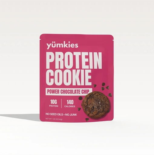[BRSRYZACDJ5QE33B] Yumkies Protein Cookie — 10g Complete Protein, 140 Calories, 3g Net Carbs, Gluten Free, No Seed Oils, Refined Sugar Free — Chocolate Chip Snack (12-Pack)