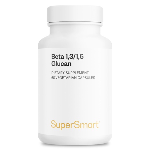 [BRSWIHQZBECWEADC] Supersmart - Beta Glucan Supplement 250mg per Day (High Strength) - Beta 1.3/1.6 Glucans - Saccharomyces Cerevisiae Extract | Non-GMO & Gluten Free - 60 Vegetarian Capsules